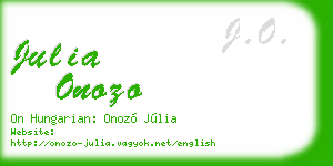 julia onozo business card